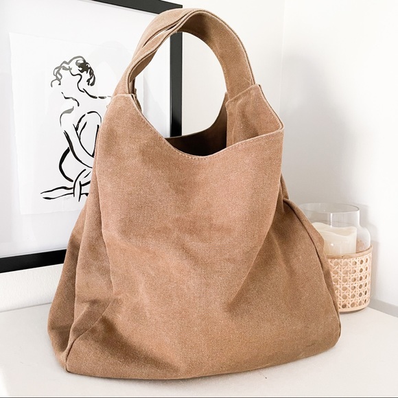 Urban Outfitters Handbags - Casual Slouchy Tote Bag in Light Brown